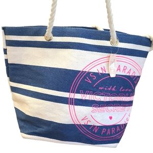 New with Tags Victoria's Secret Nautical Tote Bag